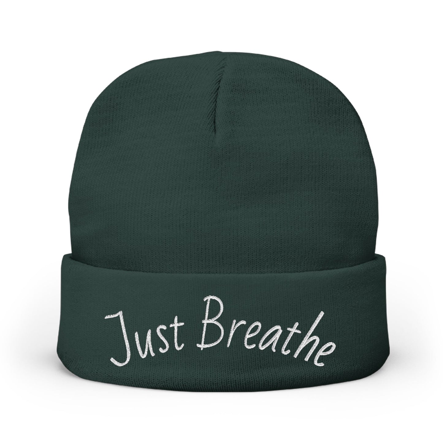 Just Breathe Knit Beanie (Embroidery)