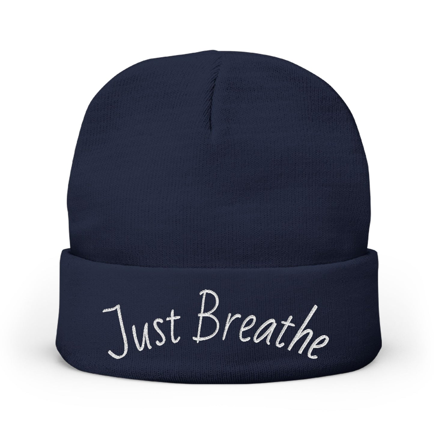 Just Breathe Knit Beanie (Embroidery)