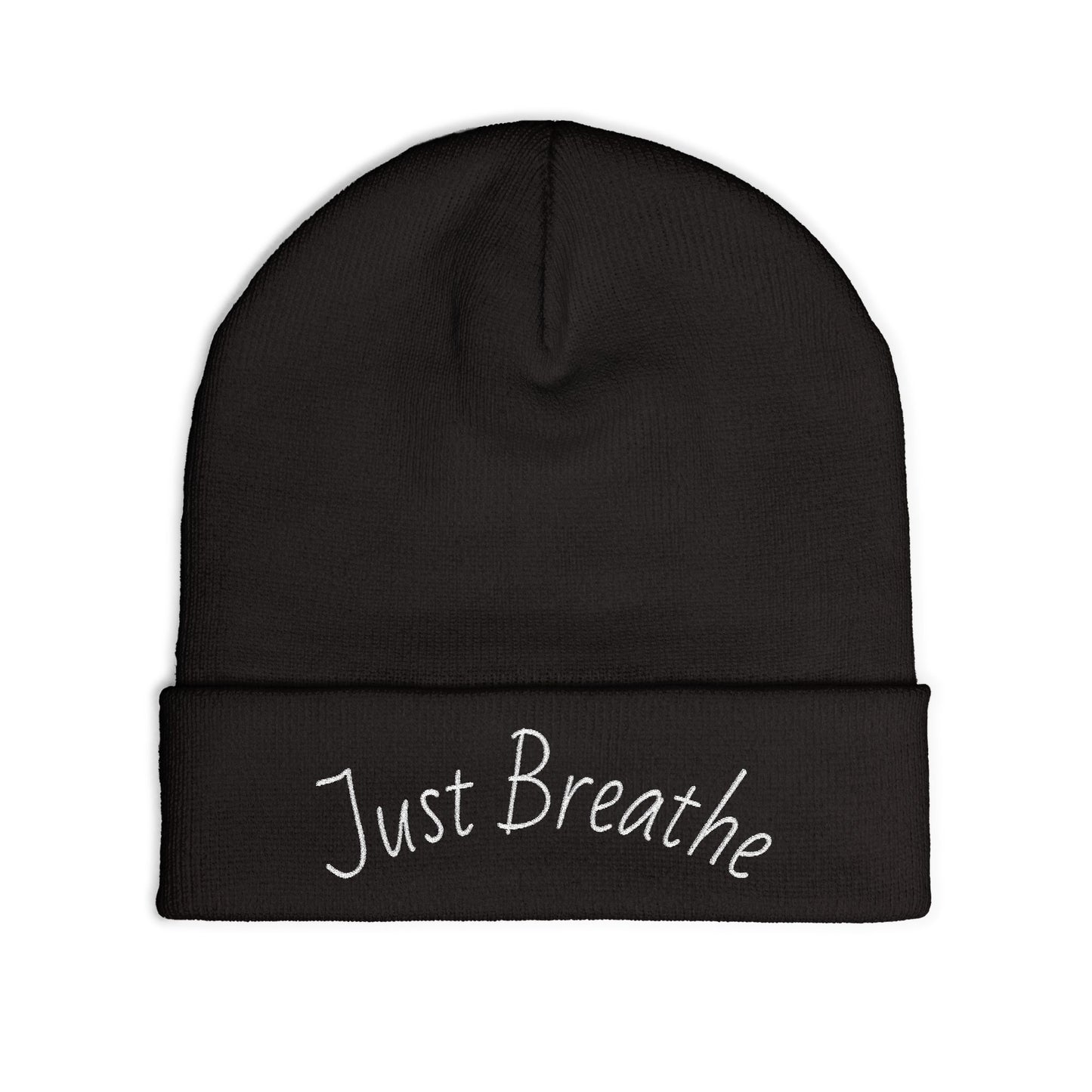 Just Breathe Knit Beanie (Embroidery)