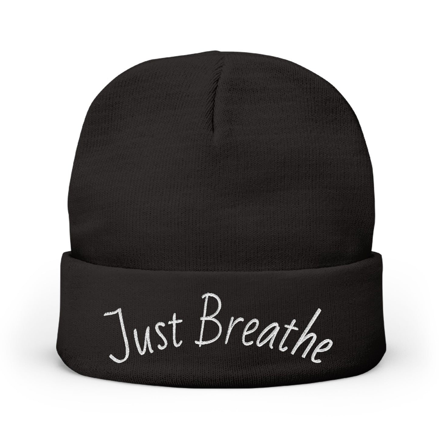 Just Breathe Knit Beanie (Embroidery)