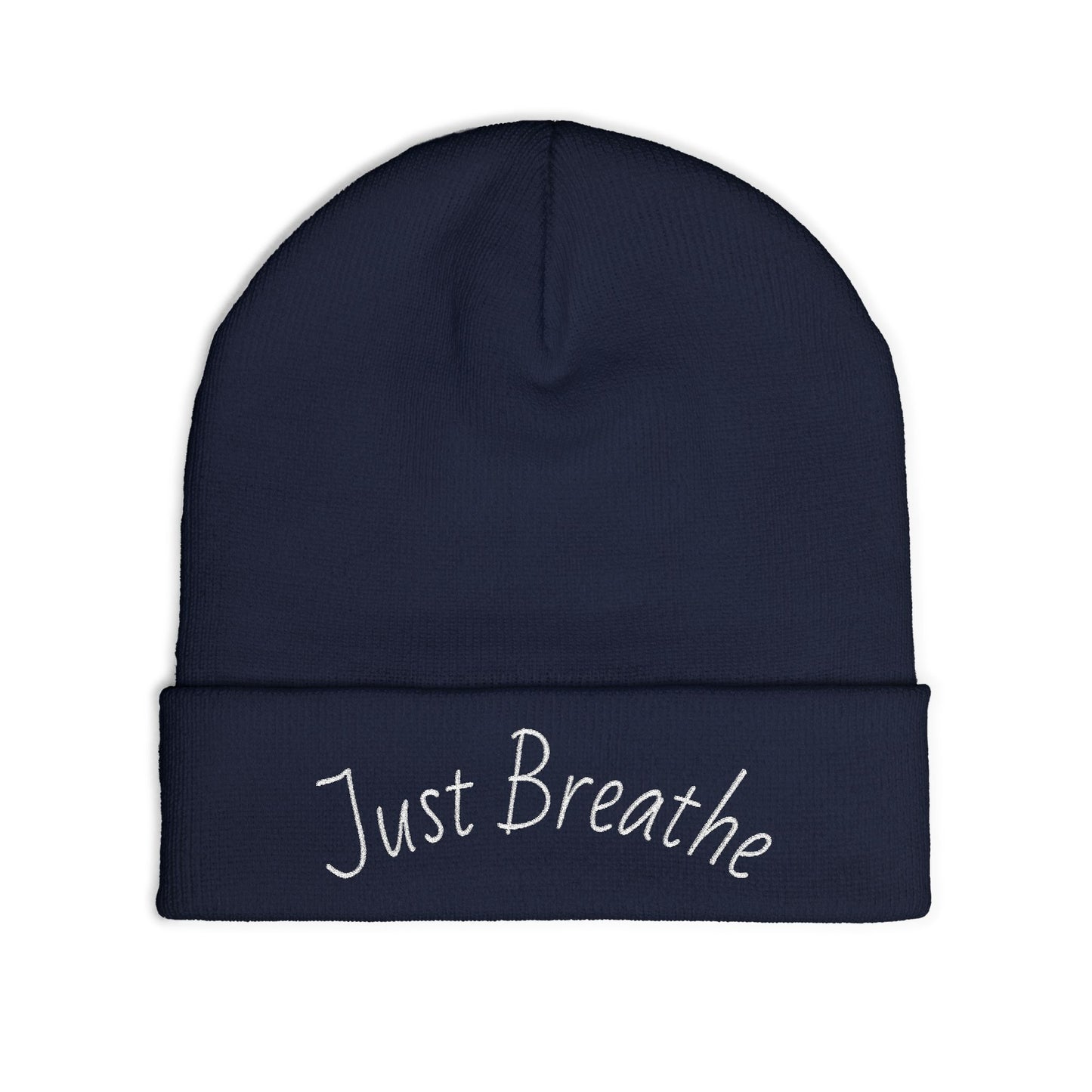 Just Breathe Knit Beanie (Embroidery)